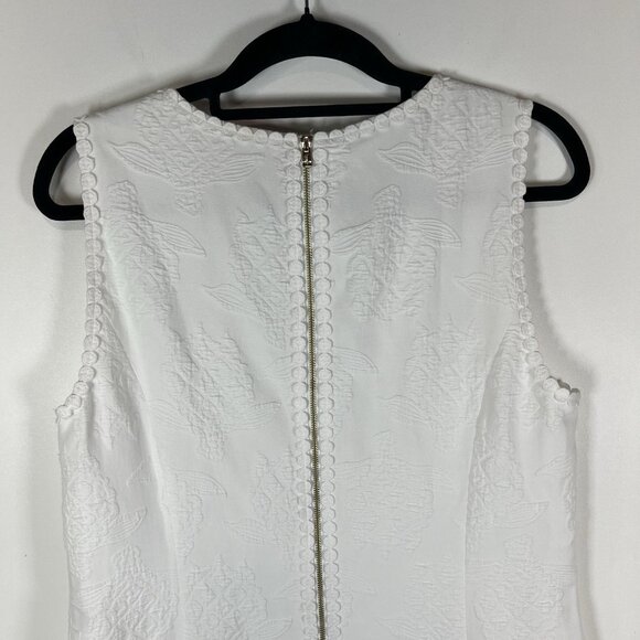 Lilly Pulitzer MILA STRETCH SHIFT DRESS White Turtle Pucker Jacquard Women’s 16 - Picture 10 of 12